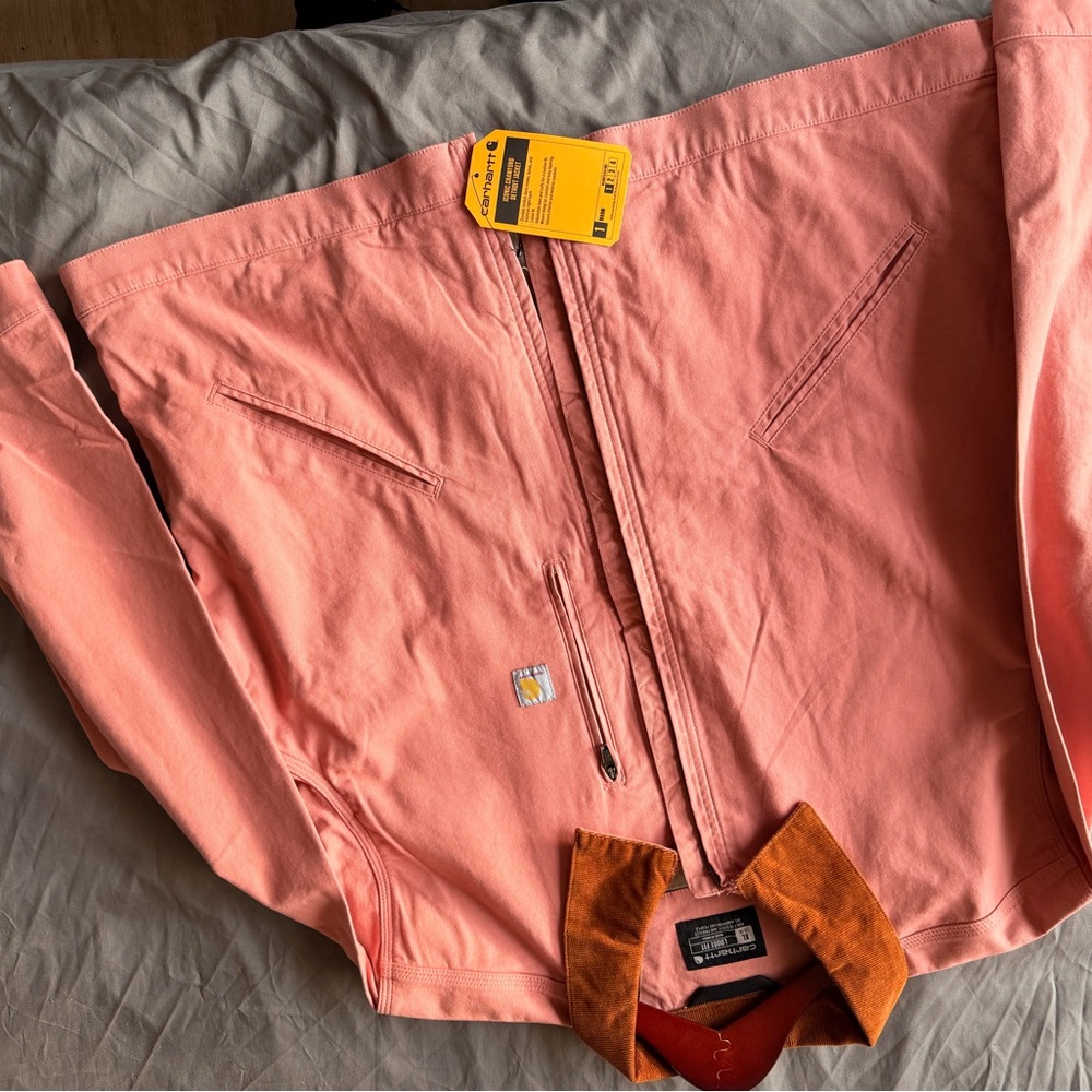 Carhartt Orange and Pink Corduroy Jacket